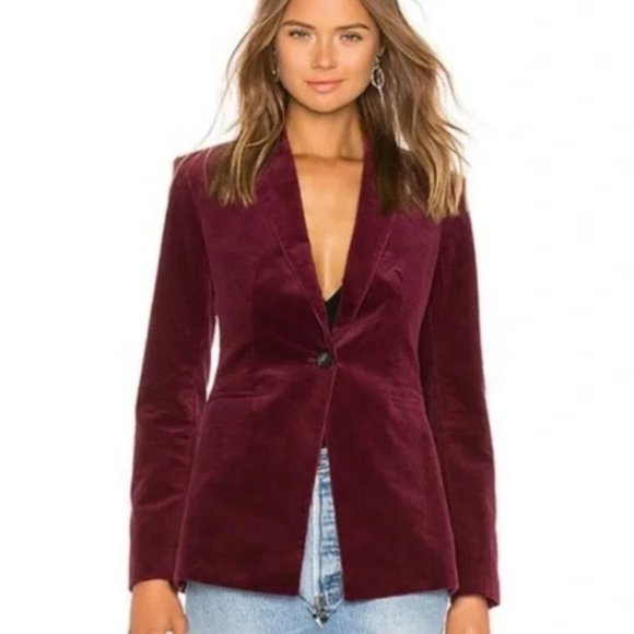 THEORY Corduroy Power Jacket Mulberry Blazer